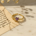 Amethyst Heart Ring