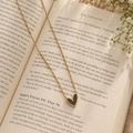 Amore Heart Necklace- Black