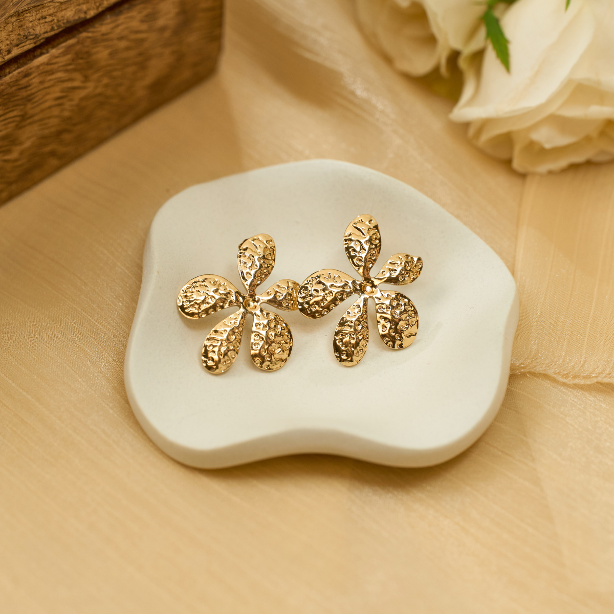 Floral Crystal Studs